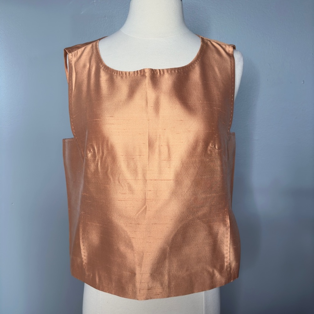 MaxMara vintage Set 100% Silk Gold - Picture 4 of 9